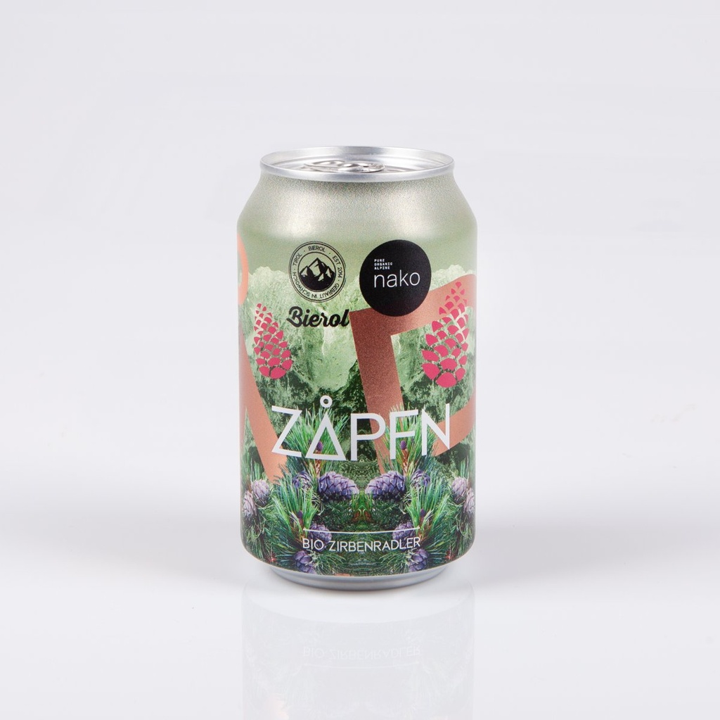 24er Karton Zapfn Bio-Zirbenradler 0,33l Dose